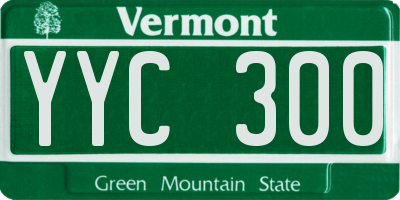 VT license plate YYC300