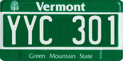 VT license plate YYC301
