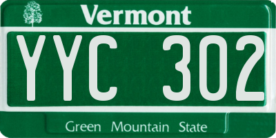 VT license plate YYC302