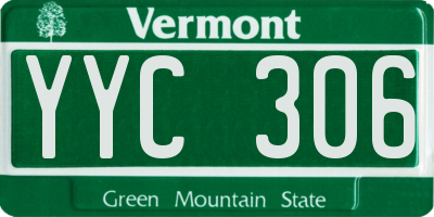 VT license plate YYC306
