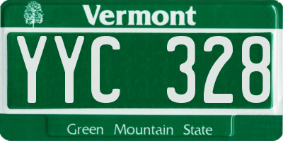 VT license plate YYC328