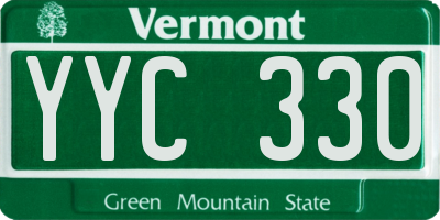 VT license plate YYC330