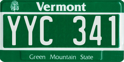 VT license plate YYC341