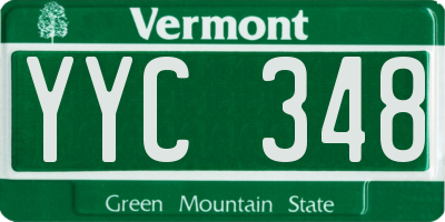 VT license plate YYC348