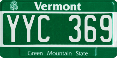 VT license plate YYC369