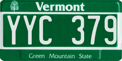 VT license plate YYC379