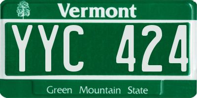 VT license plate YYC424