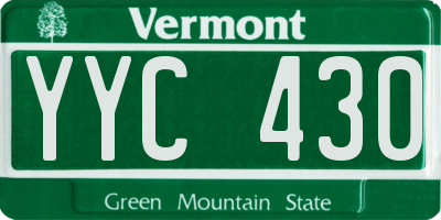 VT license plate YYC430