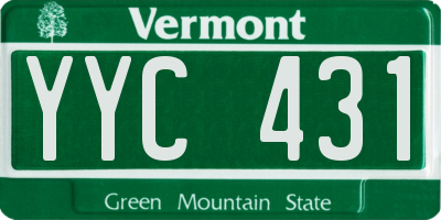 VT license plate YYC431