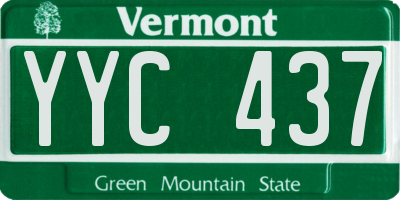 VT license plate YYC437
