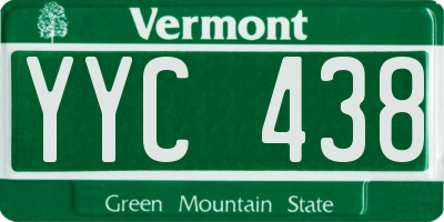 VT license plate YYC438