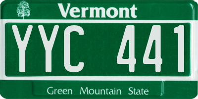 VT license plate YYC441