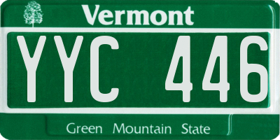 VT license plate YYC446