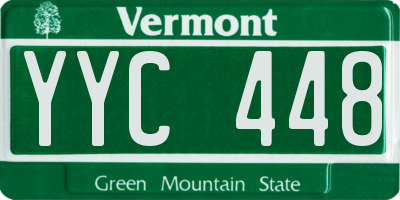 VT license plate YYC448