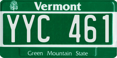 VT license plate YYC461