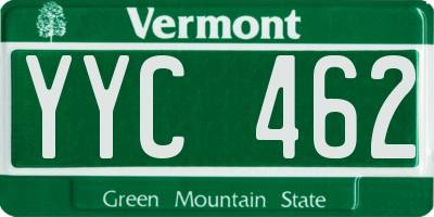 VT license plate YYC462
