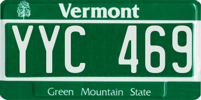 VT license plate YYC469