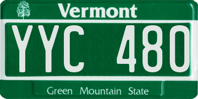 VT license plate YYC480