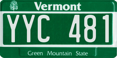 VT license plate YYC481