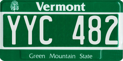 VT license plate YYC482