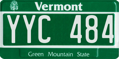 VT license plate YYC484