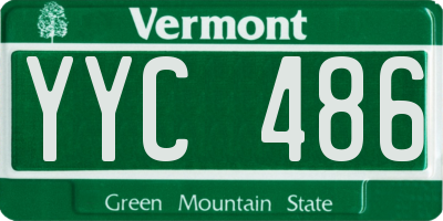 VT license plate YYC486