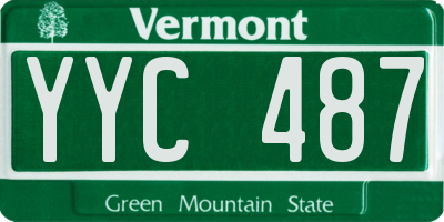 VT license plate YYC487