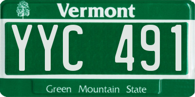 VT license plate YYC491