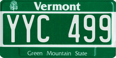 VT license plate YYC499