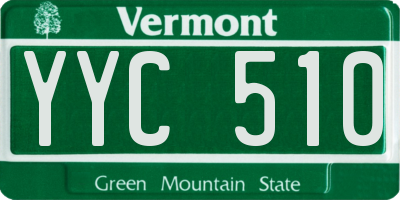 VT license plate YYC510