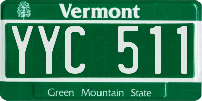 VT license plate YYC511