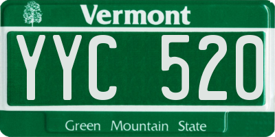 VT license plate YYC520