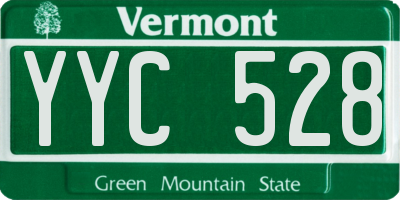 VT license plate YYC528