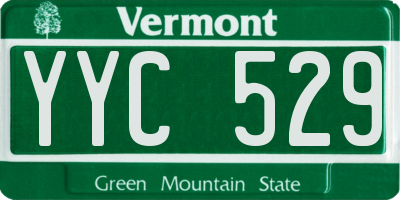 VT license plate YYC529