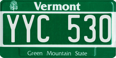 VT license plate YYC530