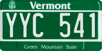 VT license plate YYC541