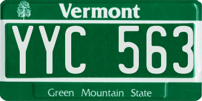 VT license plate YYC563