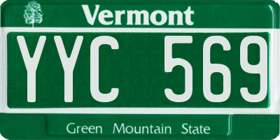 VT license plate YYC569