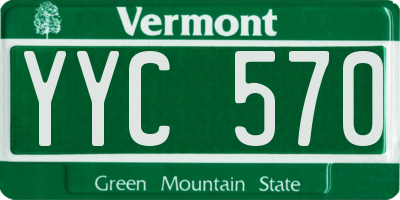 VT license plate YYC570