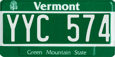 VT license plate YYC574