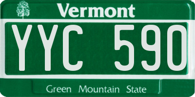 VT license plate YYC590