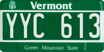 VT license plate YYC613