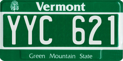 VT license plate YYC621