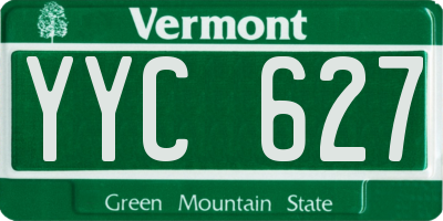 VT license plate YYC627