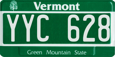 VT license plate YYC628