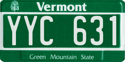 VT license plate YYC631