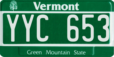 VT license plate YYC653