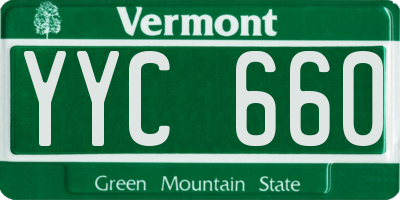VT license plate YYC660