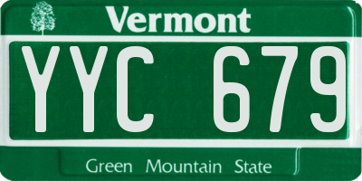 VT license plate YYC679