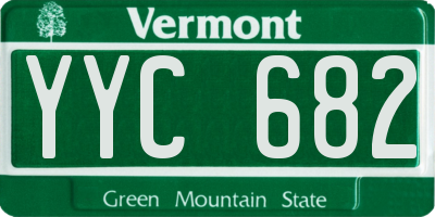VT license plate YYC682